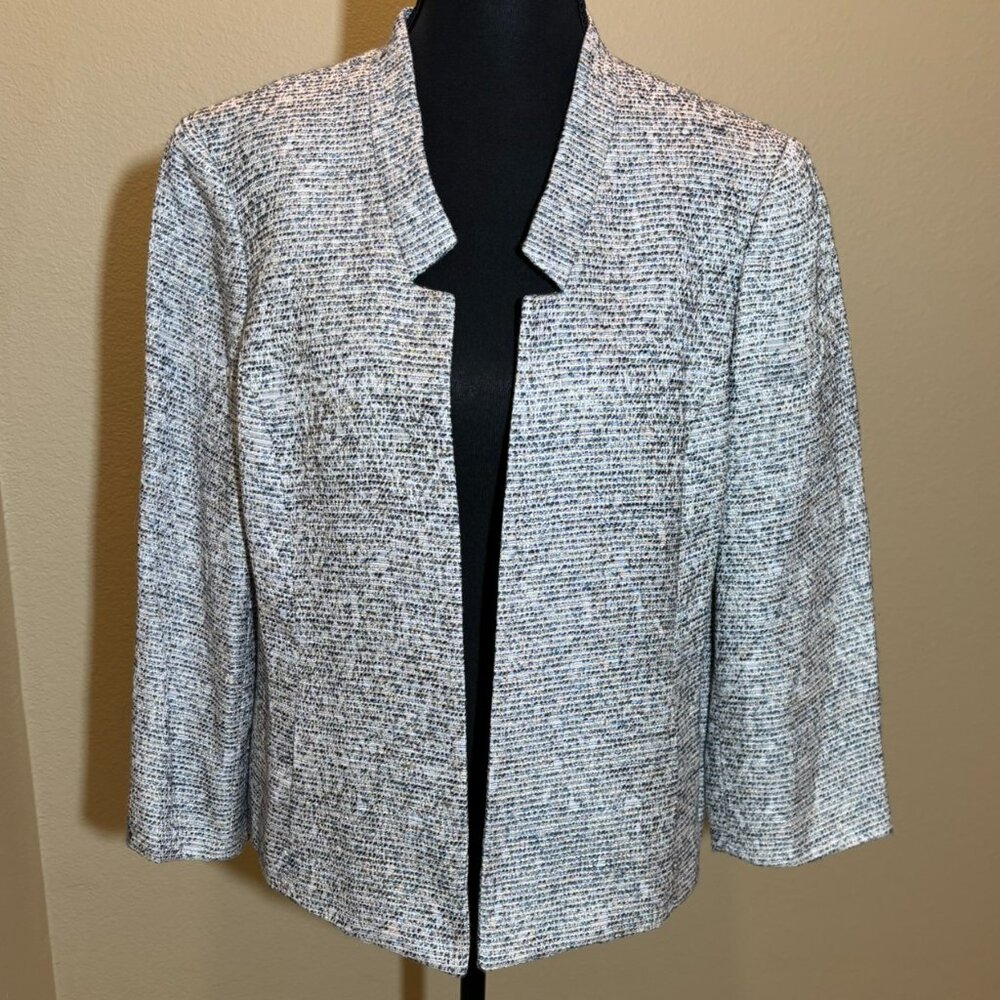 Kasper Blue Silver White High Hip Jacket